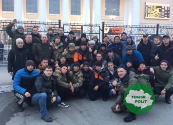 Мобилизованные из Томской области прибыли в воинскую часть Екатеринбурга
