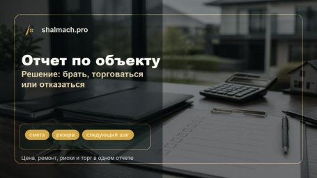 Шалаш помогает увидеть реальную экономику квартиры до покупки